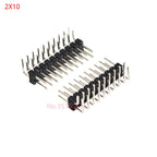10PCS Double row MALE 2.54MM PITCH Right Angle PIN Header connector 2*2/3/4/5/6/7/8/9/10/16/20/40 PIN/P 2x/3/4/5/6/8/10/16/20/40