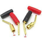 4/10Pcs 2mm Banana Plug Curved Pin Screw Sock Male Banana Plugs Audio Speaker Adapter Connector