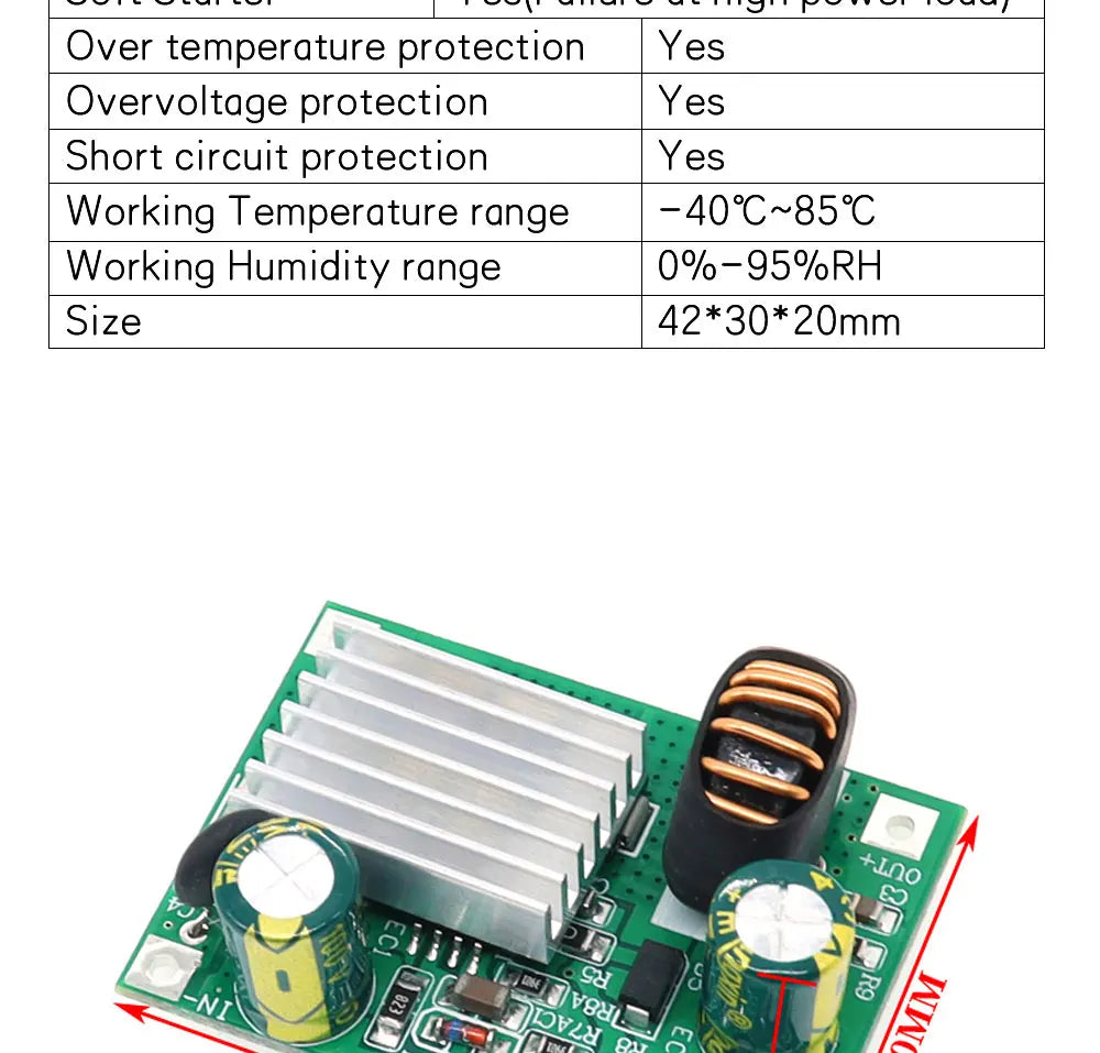 DC 9V 12V 24V 36V 48V 72V 84V 120V to 5V 3A / 2A Step Down Module Power Supply DC DC Converter Buck Converter Step Up Converte