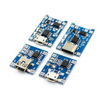 10pcs 5V 1A 18650 Lithium Battery Charging Board PLR TP4056 Lithium Charging Mini/Micro USB Type C Charge Module With Protect