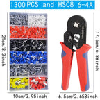 VE Tubular Crimp Terminals,Cable Electrical Connector,Insulated Wire Connectors,Tube Type Terminal Crimping Pliers HSC86-4