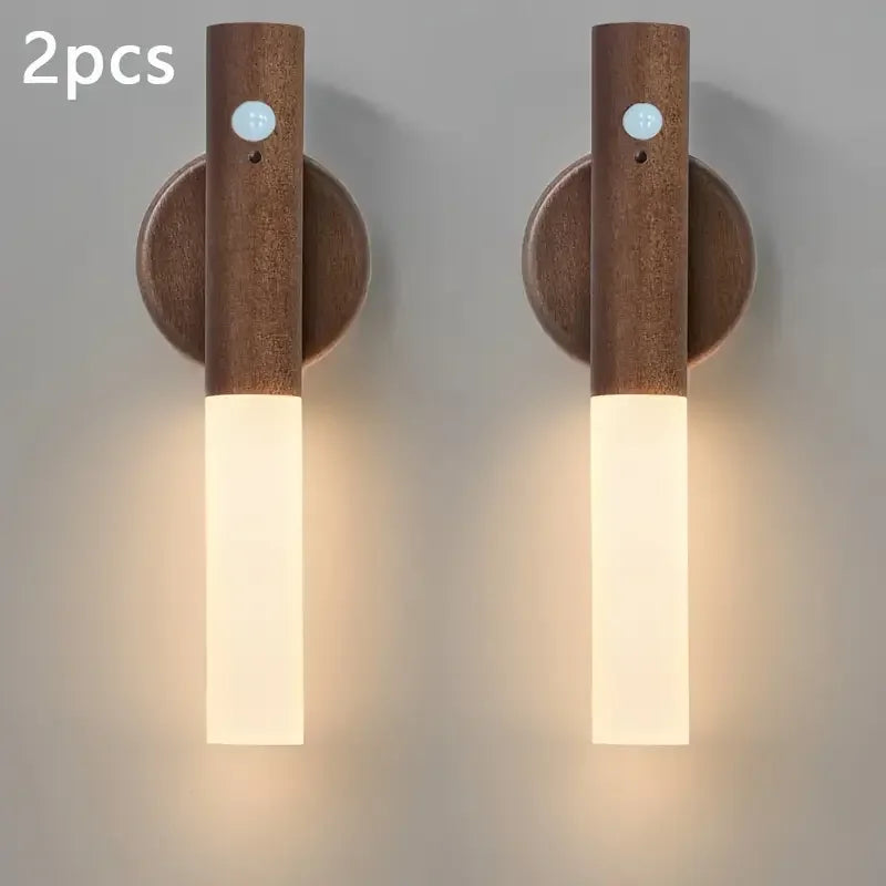 Creative Intelligent Auto PIR Motion Sensor LED Rechargeable Magnetic Night Light Wall Light Kitchen Cabinet Light Bedside Lamp