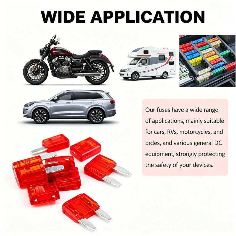 120PCS Mini Blade Fuse Assortment Kit, Automotive Replacement Mini Car Fuses Auto Accessories for Car, RV, Truck, Motorcycle