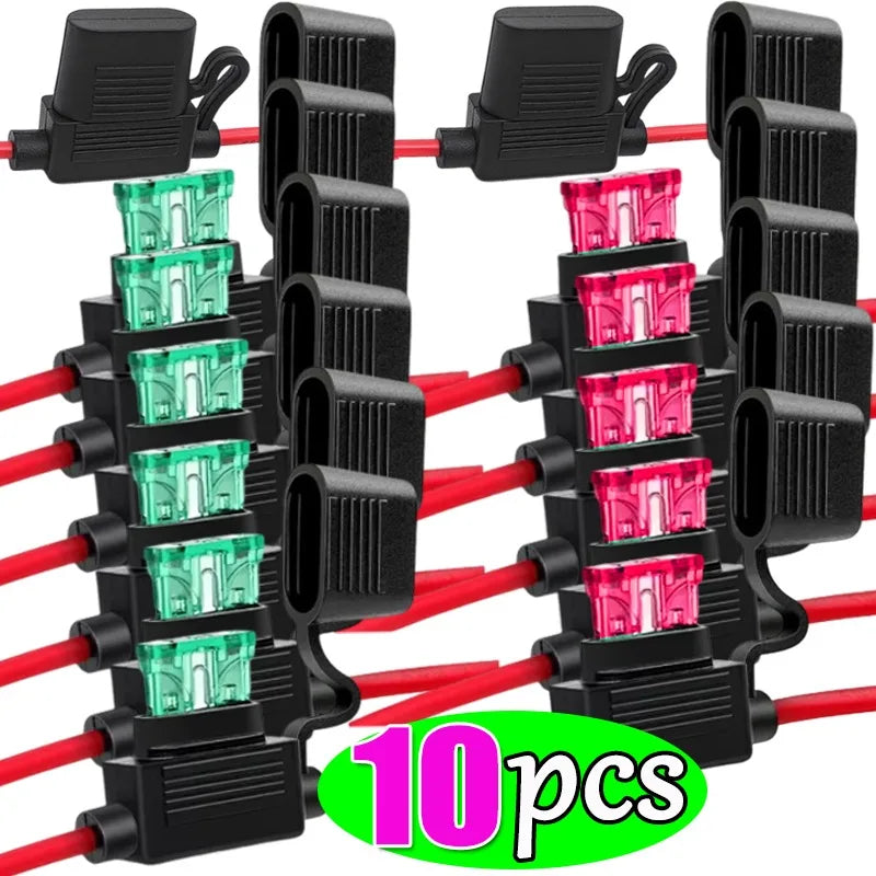 12V 30A Mini Blade Car Fuse Holder Waterproof Fuse Socket in Line Cutoff Switch Adapter Splash-proof Box Fuse Holder