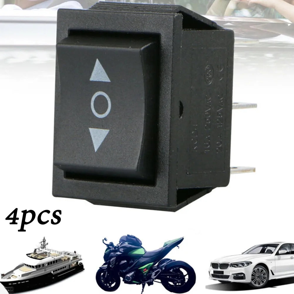 4pcs 6 PIN DPDT Double Pole Double Throw 12V Momentary Rocker Switch Heavy Duty Rocker Switch For Car Window Sunroof