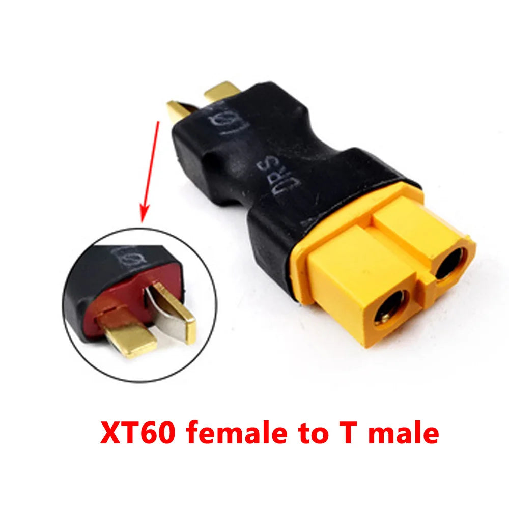 XT60 XT90 Plug Male / Female To T Plug Female / Male Connector Conversion Adapter No Wire for RC Airplane Quadcopter Parts
