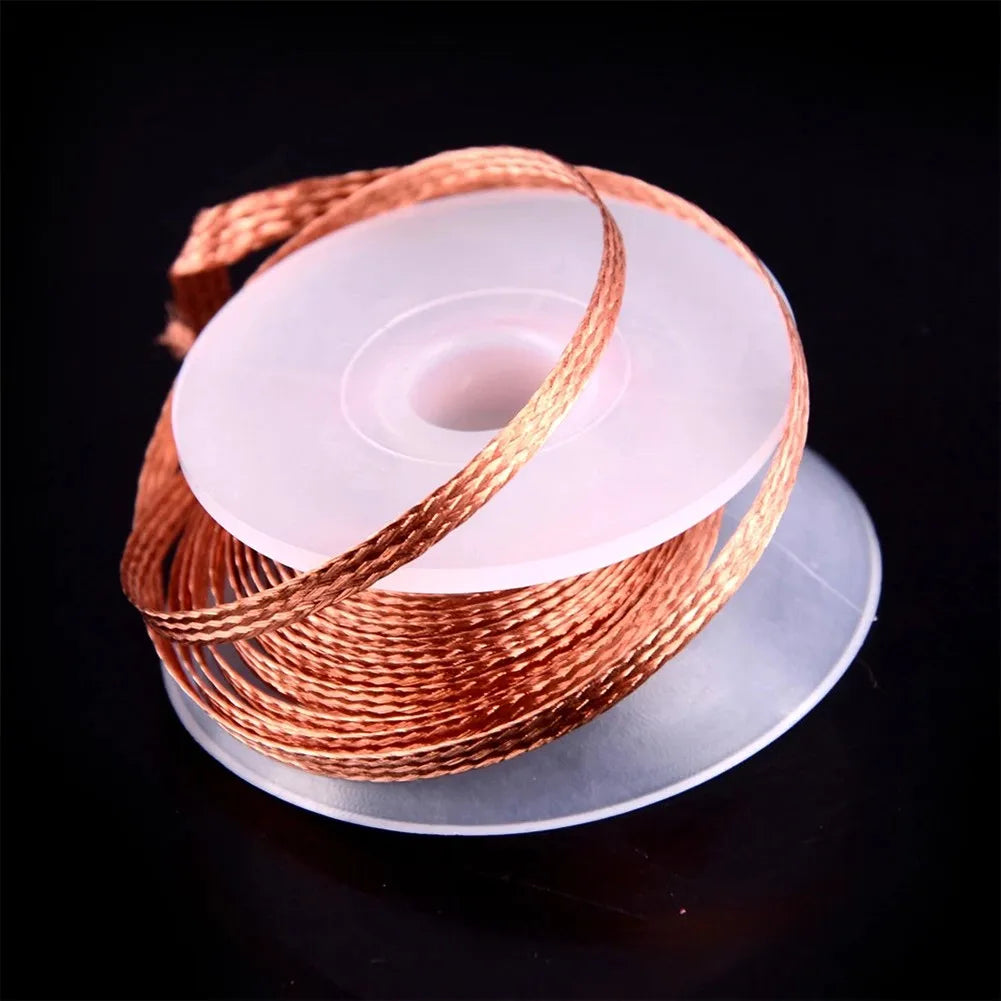 1.0mm/1.5mm/2.0mm/2.5mm/3.0mm/3.5mm Desoldering Braid Tape Copper Solder Wire Soldering Wicks Tin Solder Removal Braid Welding