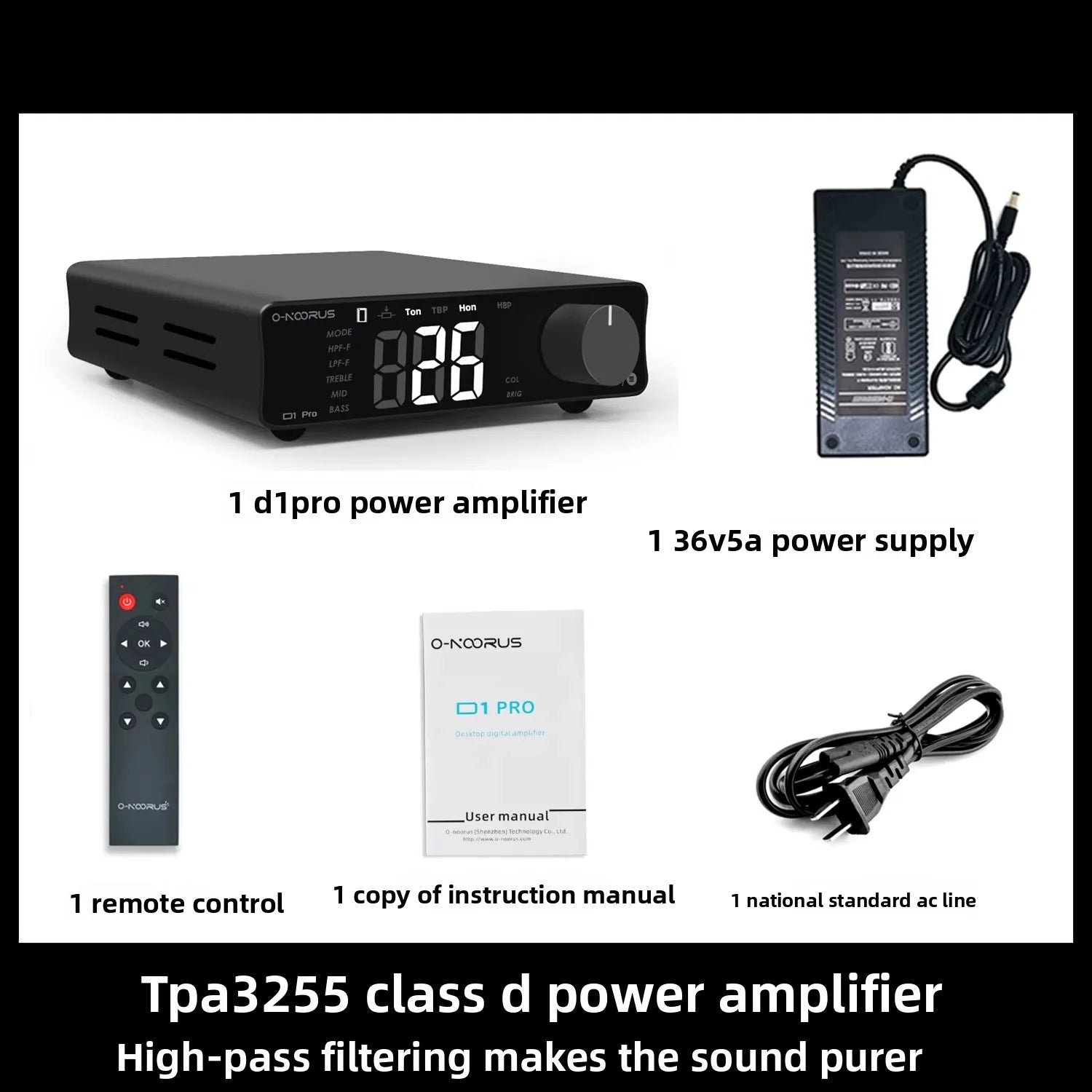 D1pro tpa3255 pffb stereo power amplifier 2.1 channel pure post-stage digital power amplifier