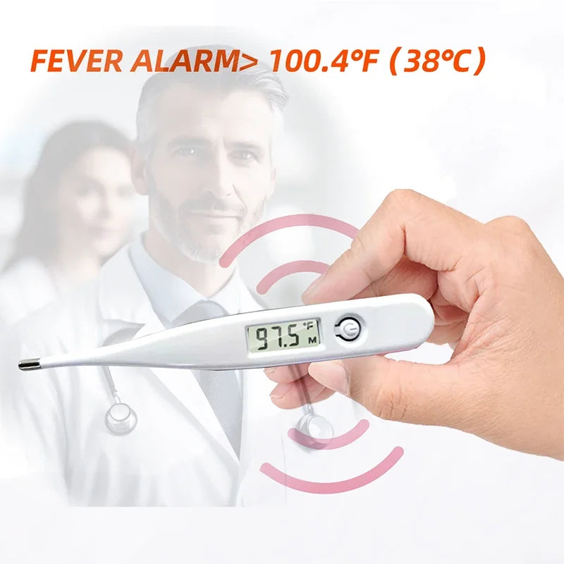 1-2P Thermometer for Fever Digital Basal Body Oral Armpit or Rectal Electronic LCD Display High-Precision Measurement Smart Heat