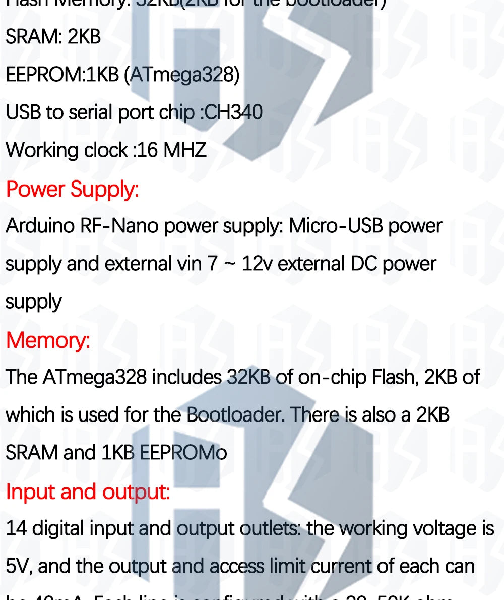 RF-Nano for Arduino Nano V3.0, Micro USB Nano Board ATmega328P QFN32 5V 16M CH340, Integrate NRF24l01+2.4G wireless