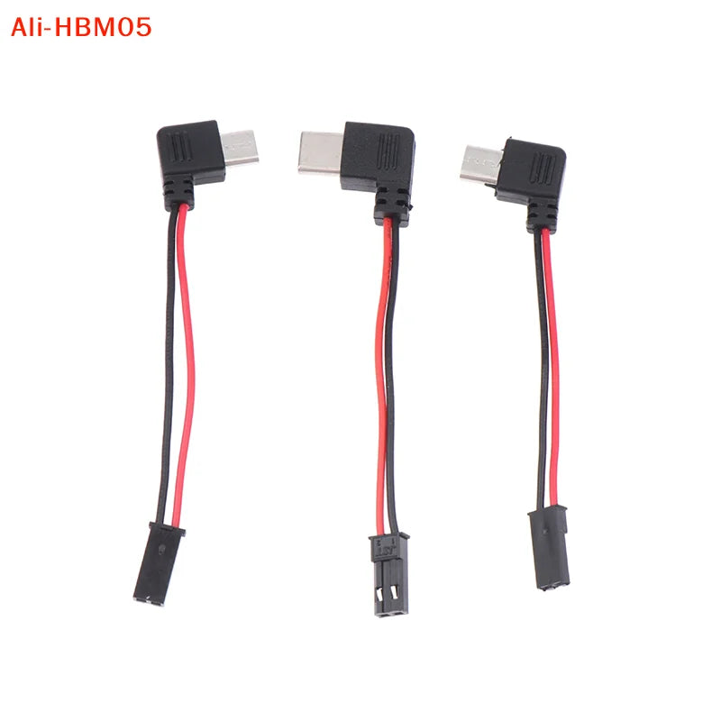 (HB05)90 Degree Motorcycle Interface USB-Micro Type C 90 Degree Male+JST Plug USB To JST/SYP Terminal Interface Cable Connector