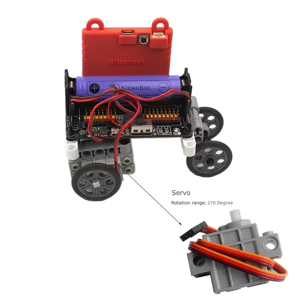 270 Degree Programmable Gray Geek Servo Motor Geekservo for legoeds for micro:bit Robotbit Smart Car Makecode for Kids Education