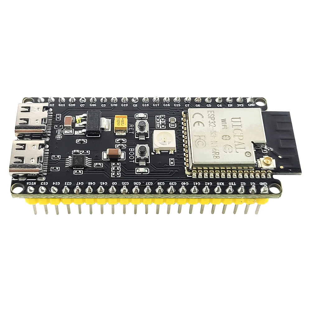 ESP32-S3-DevKitC-1 Development Board BT 2.4G Wifi Module for Arduino 8MB PSRAM 16MB FLASH N16R8 42Pin CH340C Type-C ESP32S3