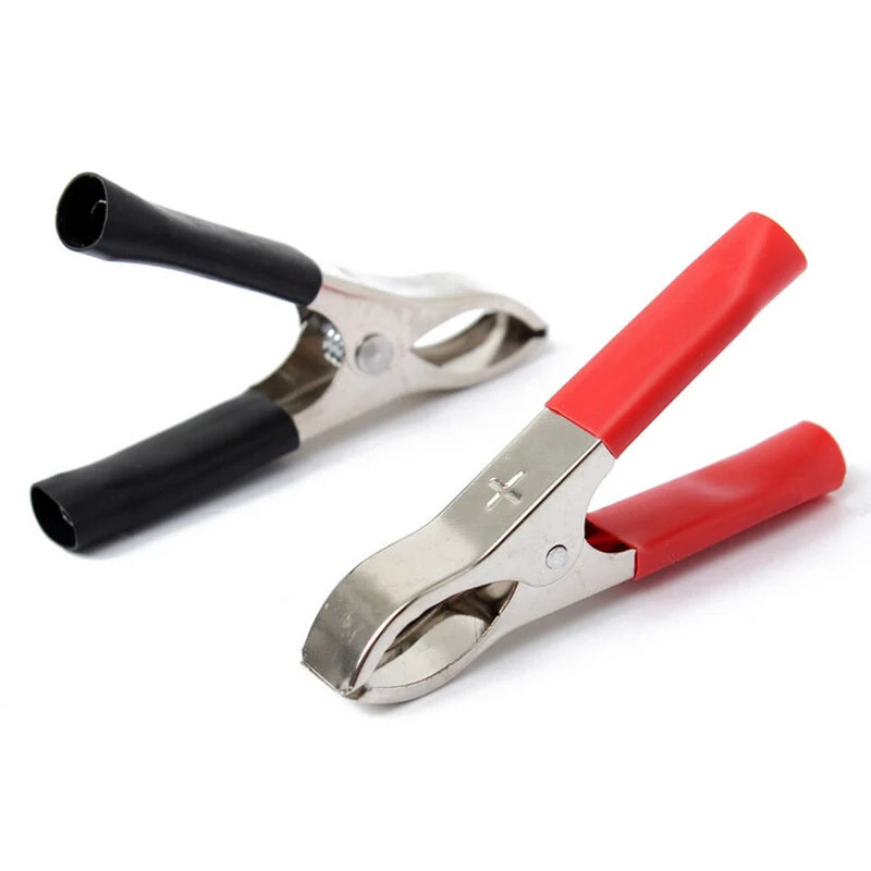 100A Crocodile Alligator Clips Car Battery Insulated Clip Clamp Connector For Electrical Battery Chargers 2pcs