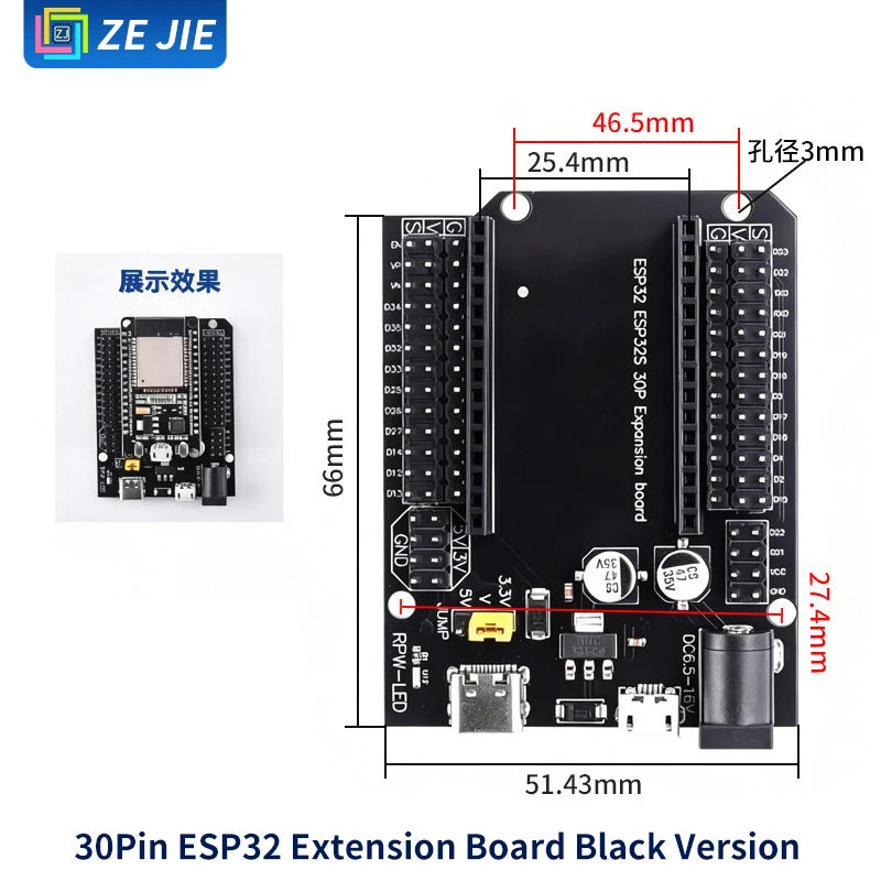 ESP32 Development Board Module, 8266 Wireless WiFi + Bluetooth, Dual-Core CPU, CH340 Chip, ESP32 Programming Socket