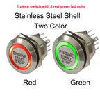 19mm 22mm 25mm 30mm Laser 'ENGINE START STOP' Engine Button ON OFF Ring Illuminated Momentary Push Button Switch+CE+RoHS