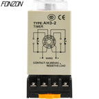 AH3-2 Power on Delay Timer Time Switch Delay Timer Relay Adjustable time 1~60S 3~60M With 8pin Socket 12 24V 110V 220V 380V