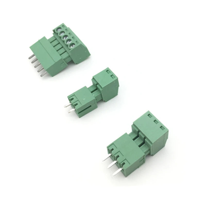 10pcs 10pairs 15EDG 3.81/3.5mm 300V8A 2/3/4/5/6-16P KF2EDG Straight Right Angle Screw Plug In PCB Wire Terminal Block Connector
