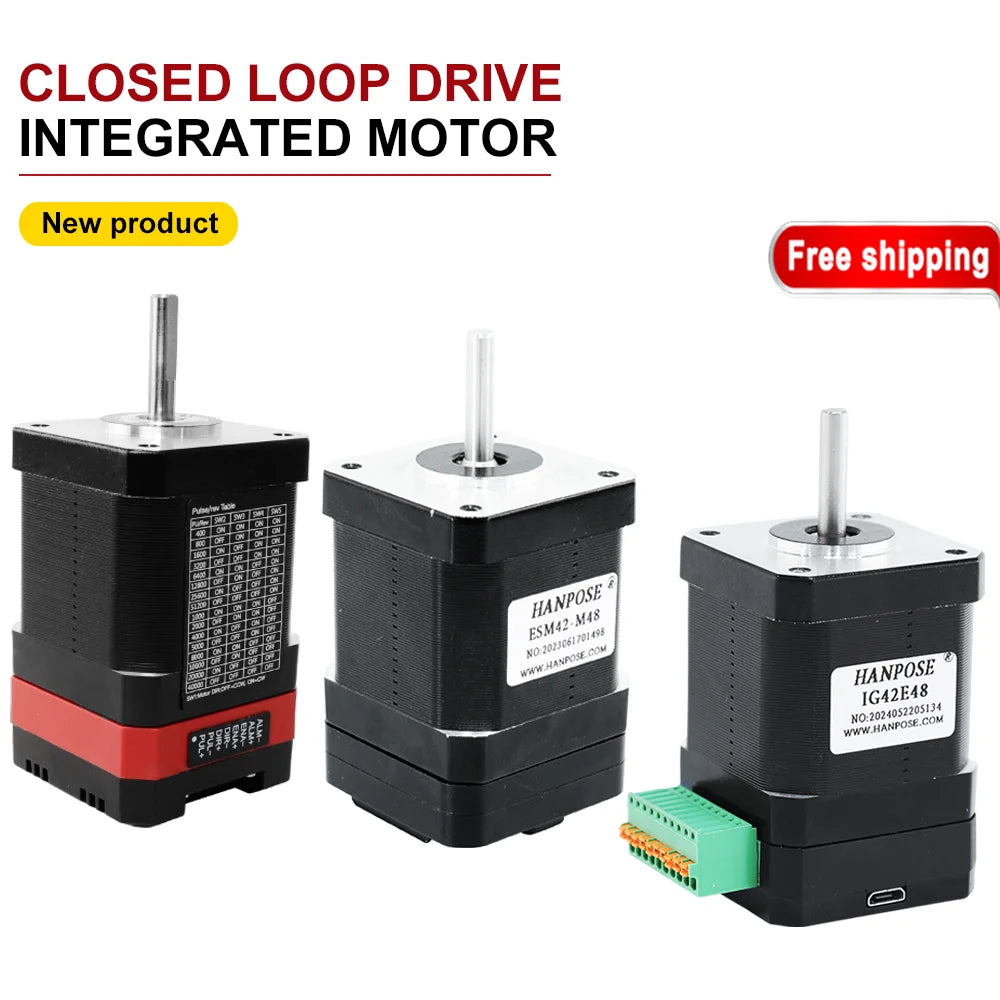 Nema17 ESS42/IG42/EMS42 Closed-Loop Integrated Stepper Integrated Motor Servo Stepper Motor and Driver Hybrid Power 485 Communic
