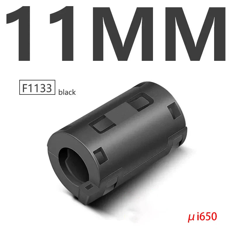 10/20Pcs Clip-on Ferrite Core Ring Bead 3.5-15mm EMI RFI Noise Filter Snap Cable Clip Choke for Black Audio Video Wire