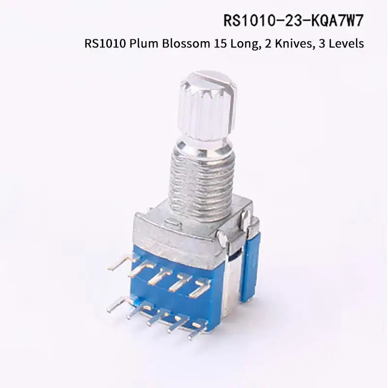 2 Piece RS1010 Band Rotary Switch 1 Pole 2 3 4 5 6 Position 2 Pole 2 3 4 Option for Lab Prototyping and Audio Control