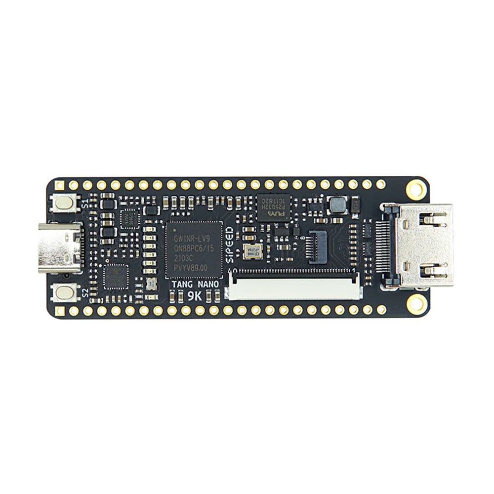 Sipeed Tang Nano 9K FPGA Development Board GOWIN GW1NR-9 RISC-V 2.54mm Pin Header+Type-C Data Cable+4.3/5/7 Inch SPI Screen