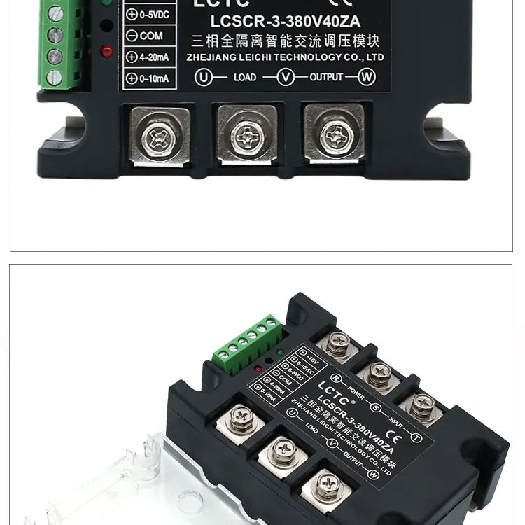 LCTC Voltage Regulator Module 380V Three Phase Solid State Relay 25A 40A 60A 100A 150A 200A SSR Fully Isolated Intelligent AC