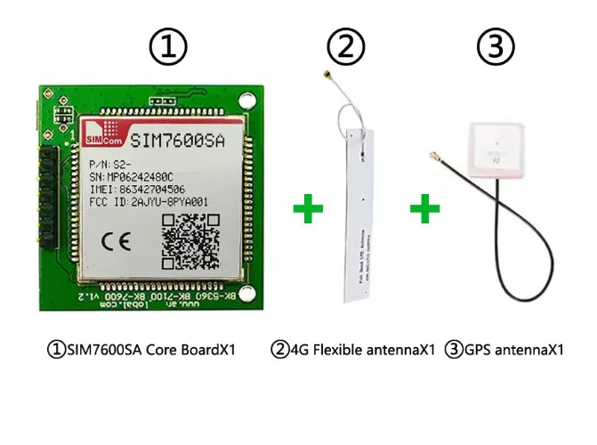 SIM7600E, SIM7600G and SIM7600NA series 30*30 core boards, supporting GPS versions