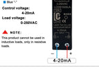 LCTC 0-10V 4-20mA 0-5V SSR Solid State Relay Voltage Regulator Single Phase Slim Relay With Radiator 10A 25A 40A 50A 60A 80A