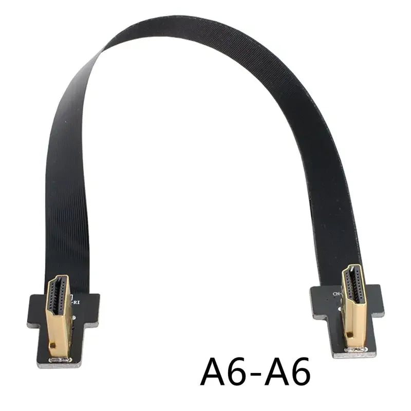Ribbon FPV HDMI-Compatible Connector Flexible Flat Cable Raspberry Pi 4 Micro HDMI To HDMI Mini HDMI Female 90 Degree FFC 20pin
