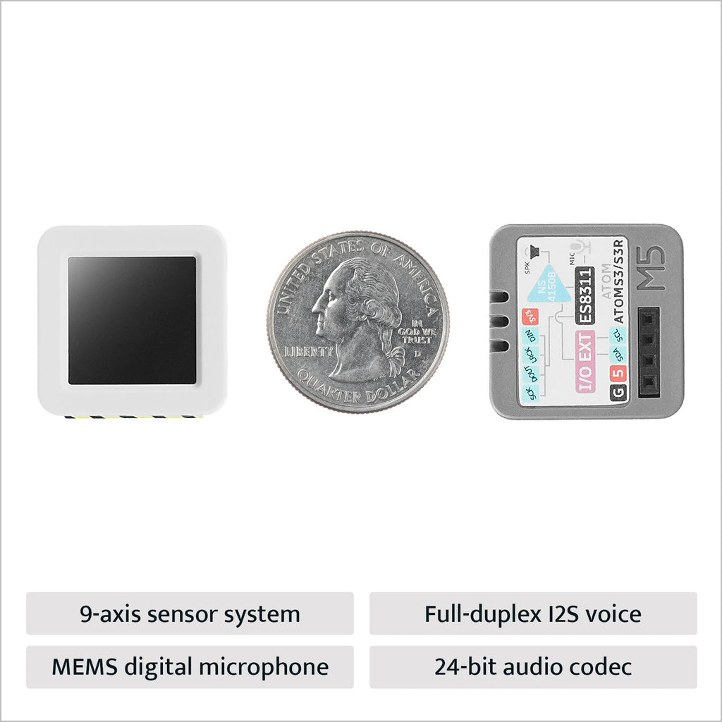 M5Stack Official AtomS3R AI Chatbot Voice Assistant Development Kit ESP32-S3 8MB PSRAM Microphone Speaker 9-Axis IMU OpenAI