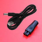 2/7Pcs 5V DC 5.5*2.1mm USB Power Cord Cable Double Hole Charging Adapter Plug For All Kinds Hair Clippers Beard Trimmers Shavers