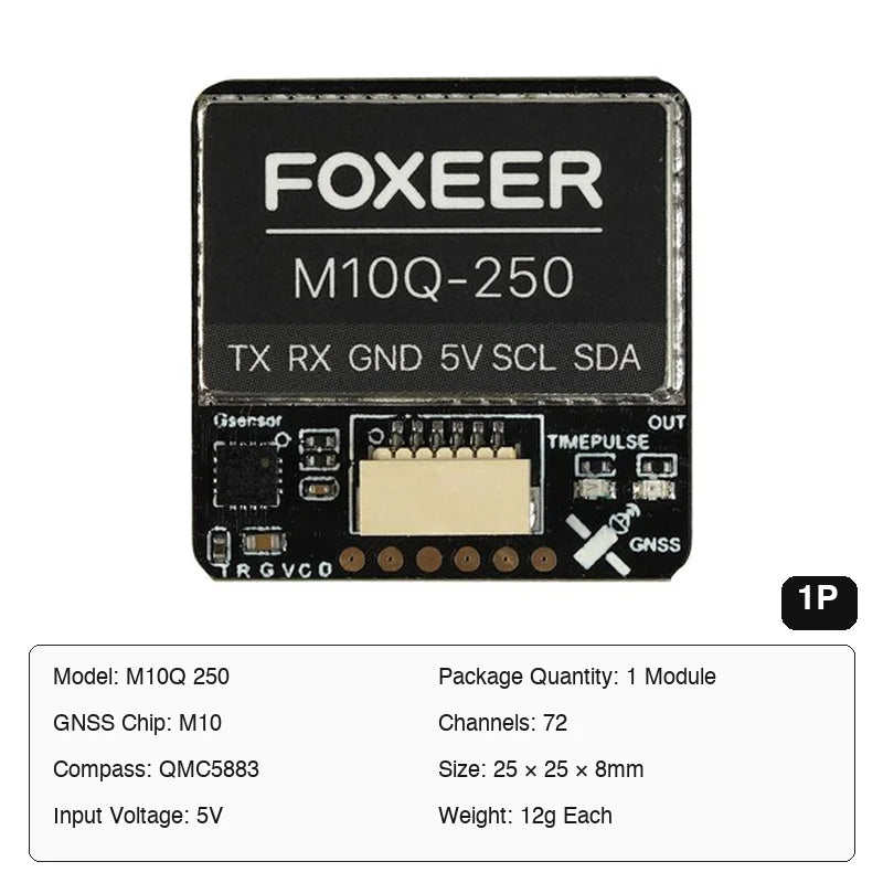 Foxeer M10Q 250 GPS 5883 Compass Module M10 5V 72 Channel Dual NMEA UBLOX for FPV Racing Drone Quadcopter Parts
