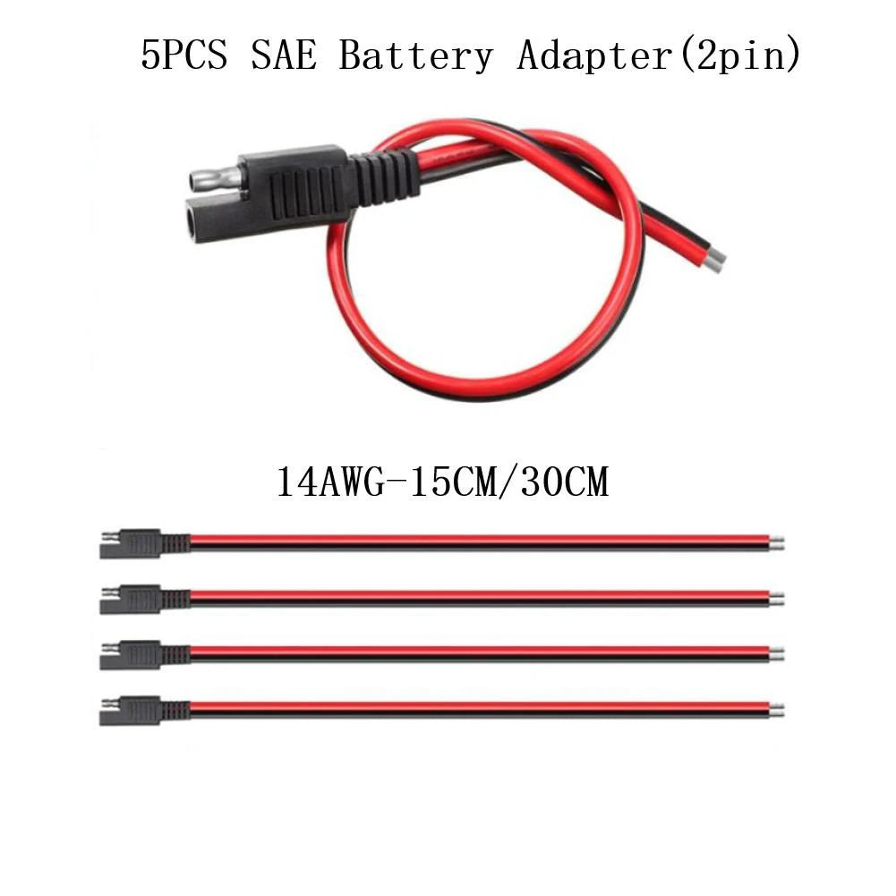 5pcs for sae Extension Cord Battery for charger 15/30cm 5PCS Battery for charger Connector DIY for cable High Quality Power