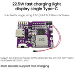 22.5W Power Bank Bidirectional Fast Charging Mobile Power Module Circuit Board With Digital/Light Type-C USB Suppor PD/QC3.0 2.0