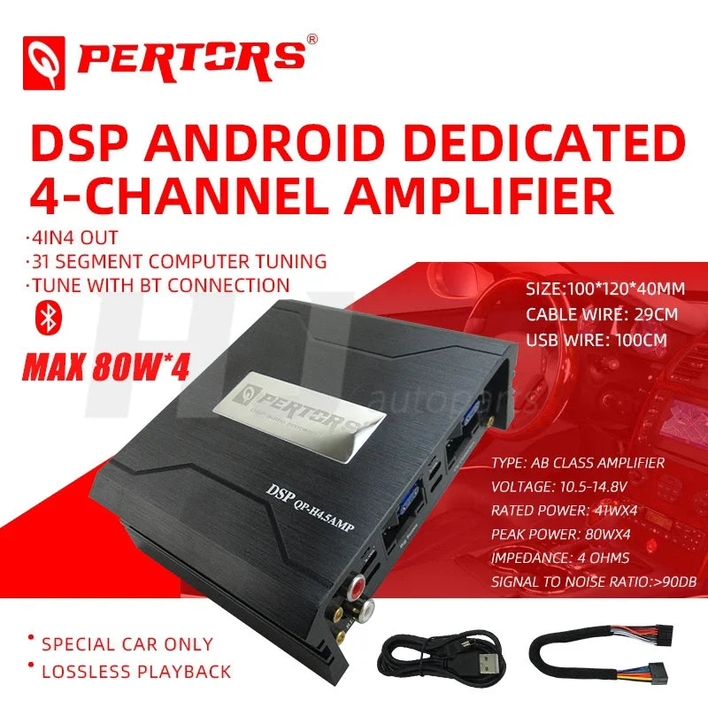 31 Band Eq Car Android Large Screen Host Dsp Power Amplifier 4x80w Car Android Navigation Host Audio Speaker Amp DSP Processor