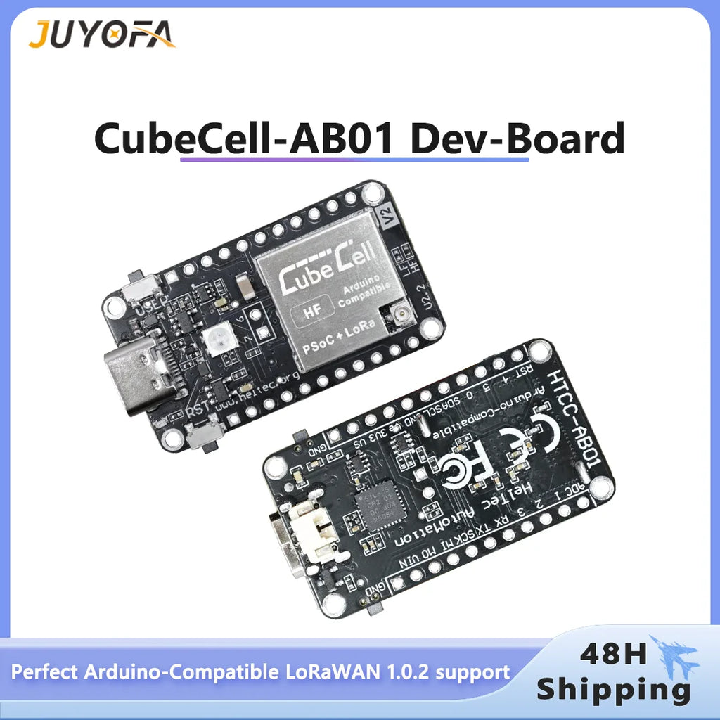 Heltec Cubecell Series LoRa/LoRaWAN Node AB01 Dev-Board V2 SX1262 ASR6502 Chip Connect with 5.5~7V Solar Panel for Arduino