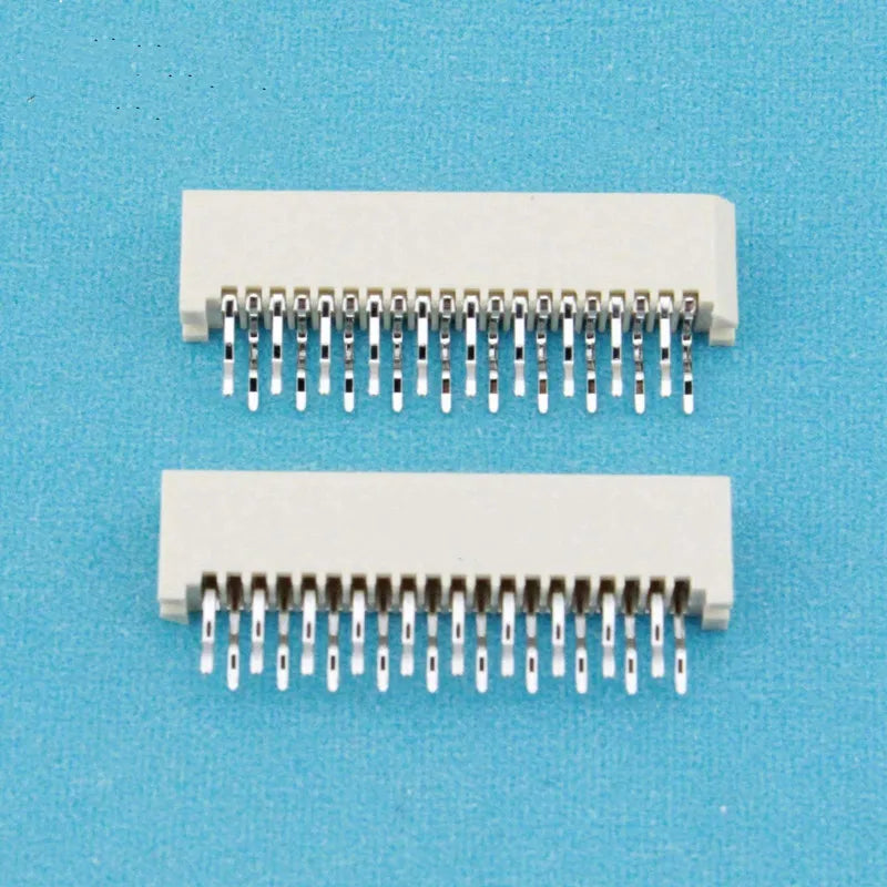 20PCS 1.0mm FPC/FFC Connector LCD Flexible Flat Cable Socket 4 6 8 10 12 14 18 20 22 24 30 Pin Double Row DIP Straight Pin Type
