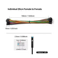 DuPont Wire Breadboard Jumper Cable Wire Male to Male Female to Female Male to Female Ribbon Cable for Arduino DIY 20cm
