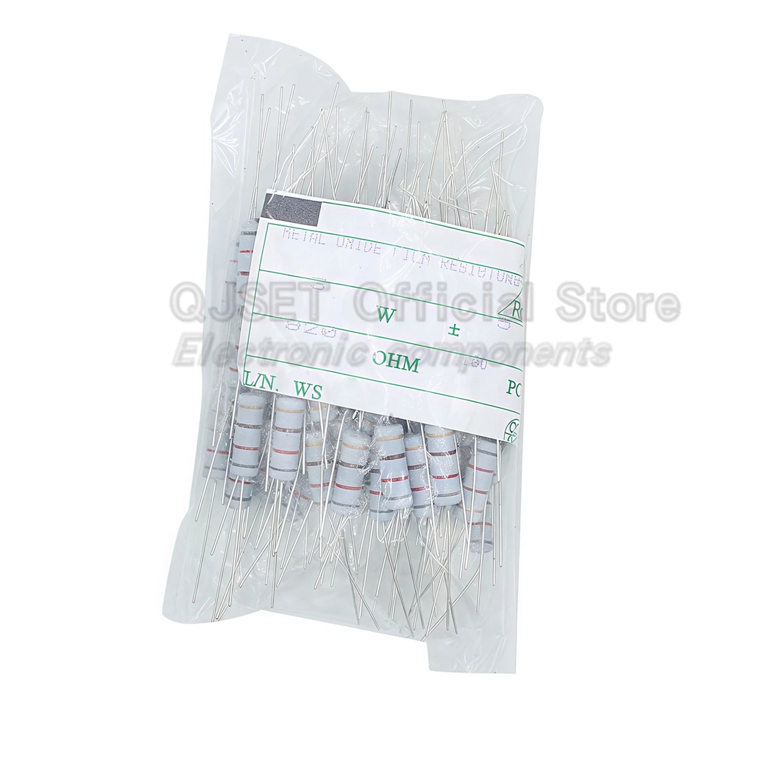 100pcs 3W Carbon Film Resistors 5% Tolerance Oxide Film Resistors 3W 1 47 100 220 470 Ohms 1K 4.7K 10K 47K 100k 200k 470k 1M Ohm