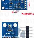 GY - 30 / GY - 302 BH1750 BH1750FVI Light Intensity Illumination Module: 3V - 5V Compatibility for Arduino Projects