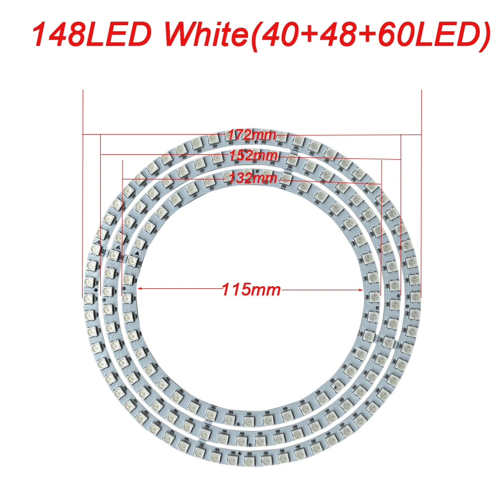 WS2812B Addressable LED Pixel Ring 8 to 241Leds WS2812 5050 RGB LED Diode Ring Color IC Built-in LED
