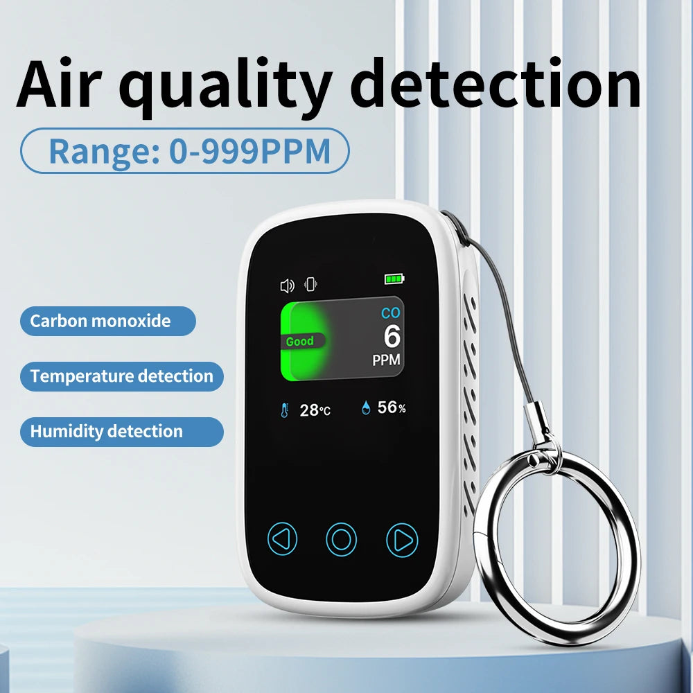 3 In1 Air Quality Meter CO2 Temperature Humidity Tester LCD Screen NDIR Sensor Carbon Dioxide Monoxide Detector with Voice Alarm