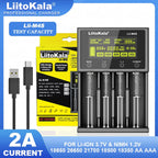 LiitoKala Lii-M4S 5V EU AU UK US Plug Battery Charger For 3.7V 18650 26650 21700 14500 18350 17500 1.2V AA AAA A C