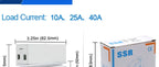 LCTC DIN Rail Mounted Relay SSR Slim Solid State Relay With Heat Sink DC Control AC 10A 25A 40A 50A 60A 80A Industrial Relay