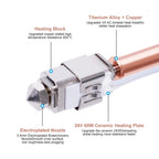 Upgrade Hotend Kit for Anycubic Kobra2 Thermistor Heater Cartridge 0.4mm Print Hot End for Kobra 2 Plus/Neo/Kobra 2 3D Printer