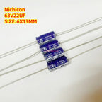 10pcs  50V1UF 2.2UF 3.3UF 4.7UF 10UF 22UF 47UF 100UF 220UF 330UF 470UF 1000UF Axial Audio Electrolytic Capacitor