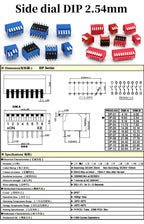 5-50Pcs Blue Right Angle DIP Switch 2.54MM Spacing Side Position Piano Type 1P/2P/3P/4P/6P/8P/10P/12P Bit Electronic Component