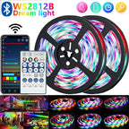 WS2812B LED Light Smart RGBIC LED Strip Light 1-30m DC5V Bluetooth App Control Magic Color Flexible Ribbon Lamp USB TV Backlight