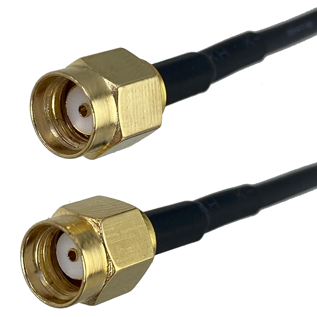 RG174 SMA RP SMA to SMA RP SMA Male & Female Nut Straight & Right Angle Connector RF Coaxial Jumper Pigtail Cable 4inch~10FT